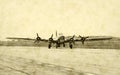 Classic bomber airplane Royalty Free Stock Photo