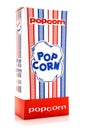 Classic box of red and white popcorn box