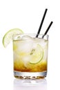 Classic Brazilian cocktail of caipirinha Royalty Free Stock Photo