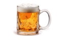 Classic Brew: Beer Mug on White Background - Generative Ai