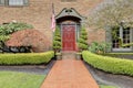 Classic brick house entrance