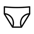 Classic Briefs Panties icon on white background. Panties thin line icon, lingerie and female, underwear sign