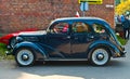 Classic British car at a car show