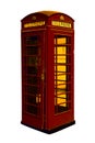 Classic British red phone booth in London UK Royalty Free Stock Photo