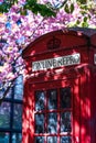 Classic British red phone booth in London, United Kingdom Royalty Free Stock Photo