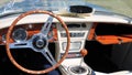Classic british roadster interior Royalty Free Stock Photo