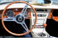 Classic british roadster interior Royalty Free Stock Photo