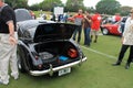Classic british sports car trunk
