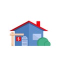 Classic British Style House Vector Icon Royalty Free Stock Photo