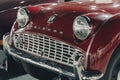 Classic British Triumph Car - bright red front bumper with chrome