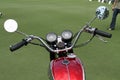 Classic british vincent motorcycle dials handlebars Royalty Free Stock Photo