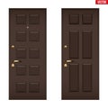 Classic brown entrance door