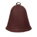 The classic brown felt hat for head protection in the sauna Royalty Free Stock Photo