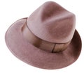 Classic brown felt man's hat