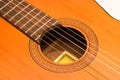Classic acoustic guitar on white background view Royalty Free Stock Photo