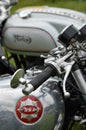 Classic BSA and Norton motorcycles. Royalty Free Stock Photo