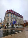 Classic building in a corner of the city in Lithuania