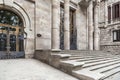 Classic building entrance, palace justice,Barcelona.