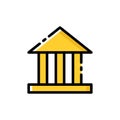 Classic building vector illustration. Museum, theatre, bank, university icon.