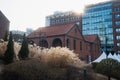 Classic Buildings near Myeongdong Catholic Cathedral during winter sunny day at Jung-gu , Seoul South Korea : 2 February 2023