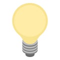 Classic bulb icon, isometric style Royalty Free Stock Photo