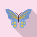 Classic butterfly icon, flat style Royalty Free Stock Photo