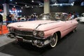A classic Cadillac car from the De Ville model was made in 1959.