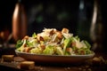 classic Caesar salad, radiating freshness and culinary elegance