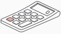 Classic Calculator Outline Design, vector design Generative AI Royalty Free Stock Photo