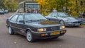 Classic car black Audi Quattro 4 sporting car driving Royalty Free Stock Photo