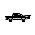 Classic car black glyph icon Royalty Free Stock Photo