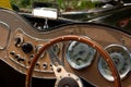 Classic car dashboard Royalty Free Stock Photo