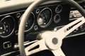 Classic car dashboard Royalty Free Stock Photo