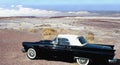 classic car in desert Royalty Free Stock Photo