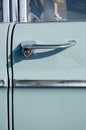 Classic car door close-up