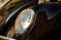 Classic car headlight Royalty Free Stock Photo