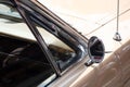 Classic car rear view mirror Royalty Free Stock Photo