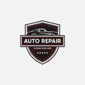 Classic car repair and service logo premium Vector, best for car shop,garage, spare parts logo emblem Royalty Free Stock Photo