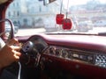 Classic car ride through Havana Cuba Royalty Free Stock Photo