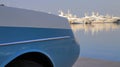 CLASSIC CAR BY THE SEA Royalty Free Stock Photo