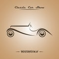 Classic car show poster concept Royalty Free Stock Photo