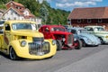 Classic car show in Valdemarsvik, Sweden Royalty Free Stock Photo