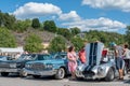 Classic car show in Valdemarsvik, Sweden Royalty Free Stock Photo