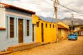 Classic Car in the street of the colonial town Trinidad, Cuba Royalty Free Stock Photo