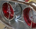 Classic Car Tail Lights Chrome Reflection Royalty Free Stock Photo