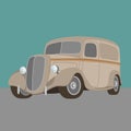 Classic car truck vintage vector illustration flat Royalty Free Stock Photo