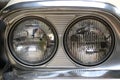 Classic car twin headlights