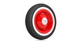 Classic car tyre isolated on white. 3d illustration Royalty Free Stock Photo