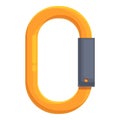 Classic carabine icon cartoon vector. Lock climb element