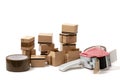 Classic cardboard boxes Royalty Free Stock Photo